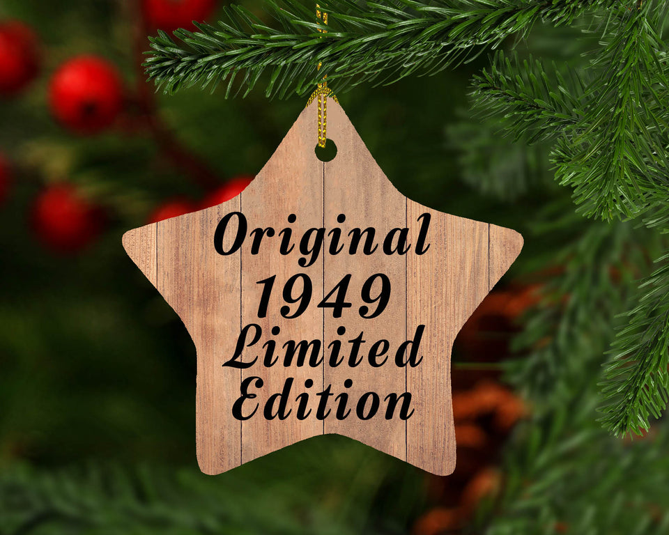 75th Birthday Original 1949 Limited Edition - Star Ornament C