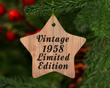 66th Birthday Vintage 1958 Limited Edition - Star Ornament C