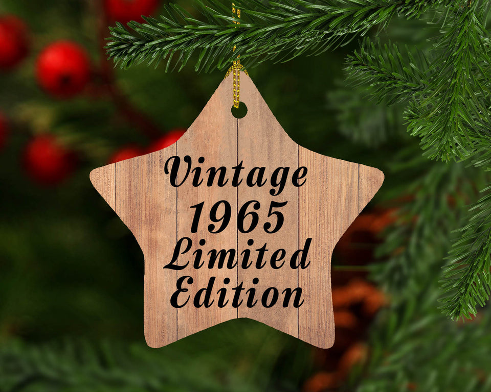 59th Birthday Vintage 1965 Limited Edition - Star Ornament C