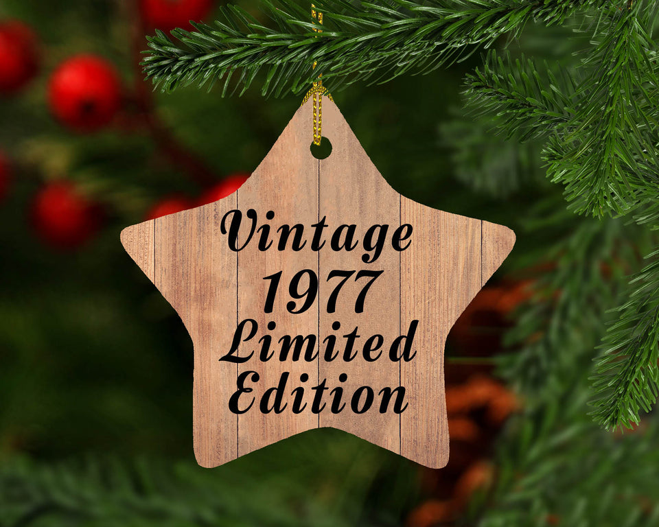 47th Birthday Vintage 1977 Limited Edition - Star Ornament C