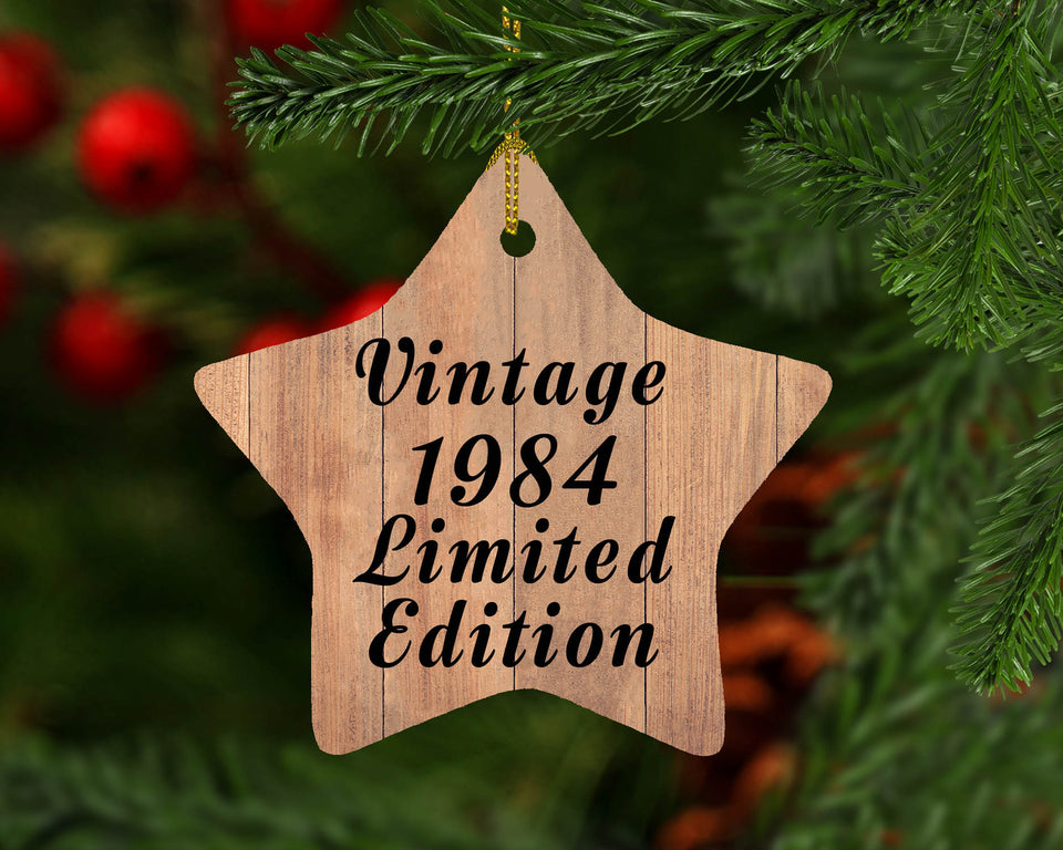 40th Birthday Vintage 1984 Limited Edition - Star Ornament C