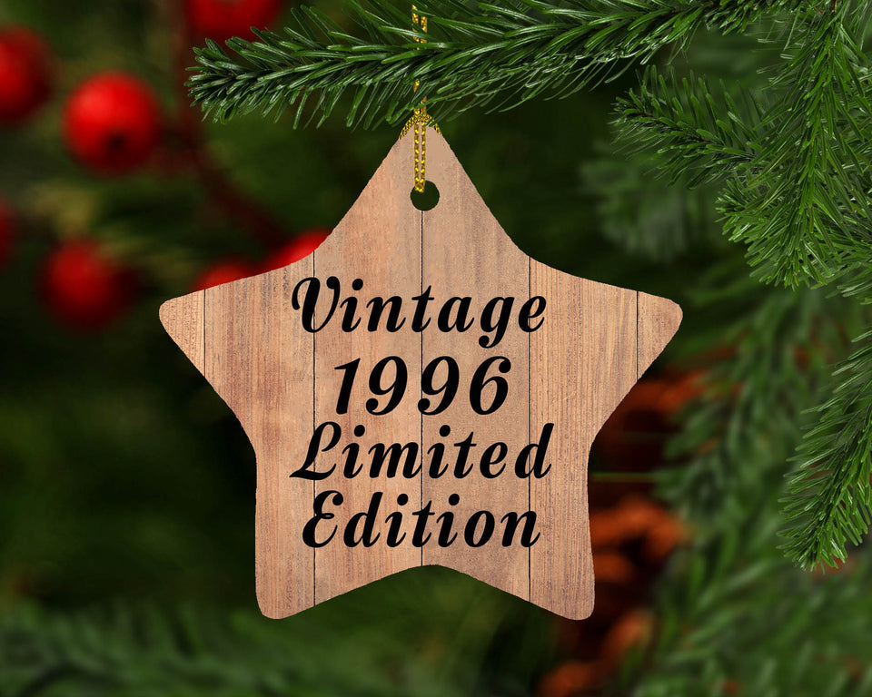 28th Birthday Vintage 1996 Limited Edition - Star Ornament C