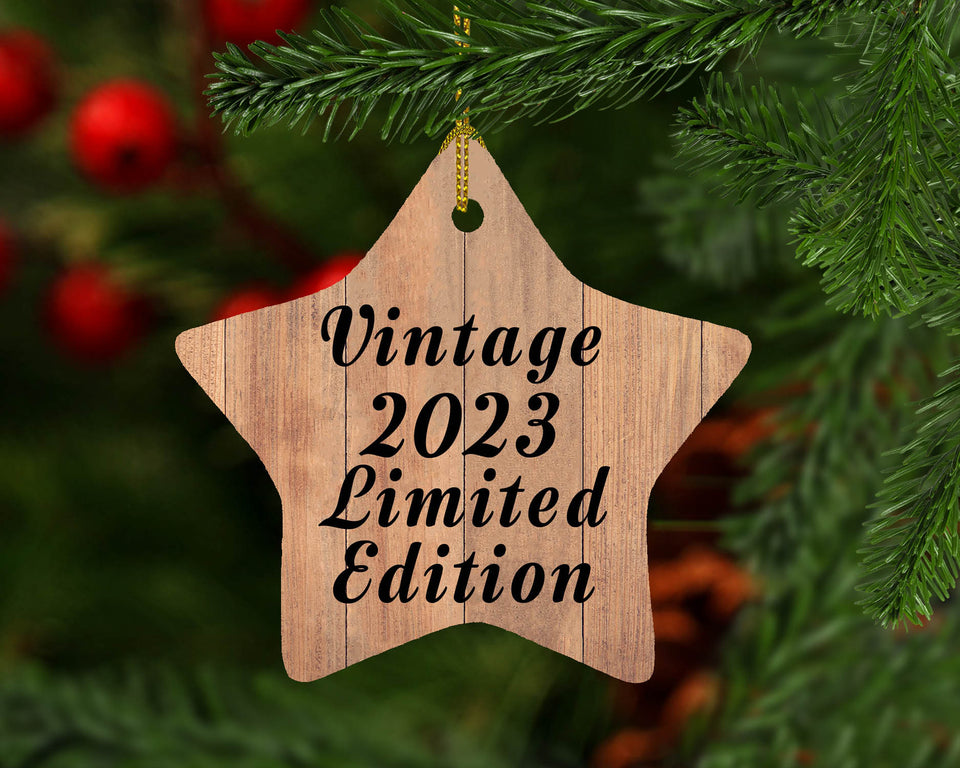 1st Birthday Vintage 2023 Limited Edition - Star Ornament C