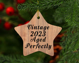 1st Birthday Vintage 2023 Aged Perfectly - Star Ornament C