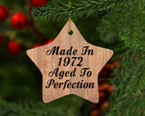 52nd Birthday Made In 1972 Aged To Perfection - Star Ornament C