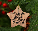 22nd Birthday Made In 2002 All Parts Original - Star Ornament C