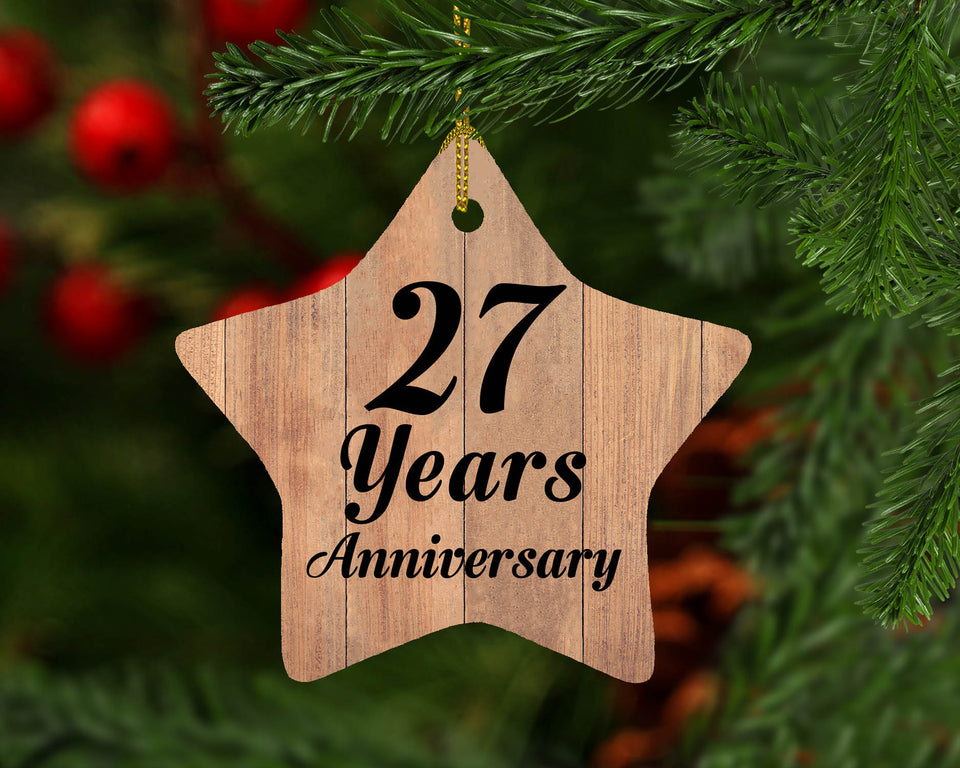 27th Anniversary 27 Years Anniversary - Star Ornament C