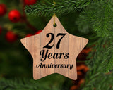 27th Anniversary 27 Years Anniversary - Star Ornament C
