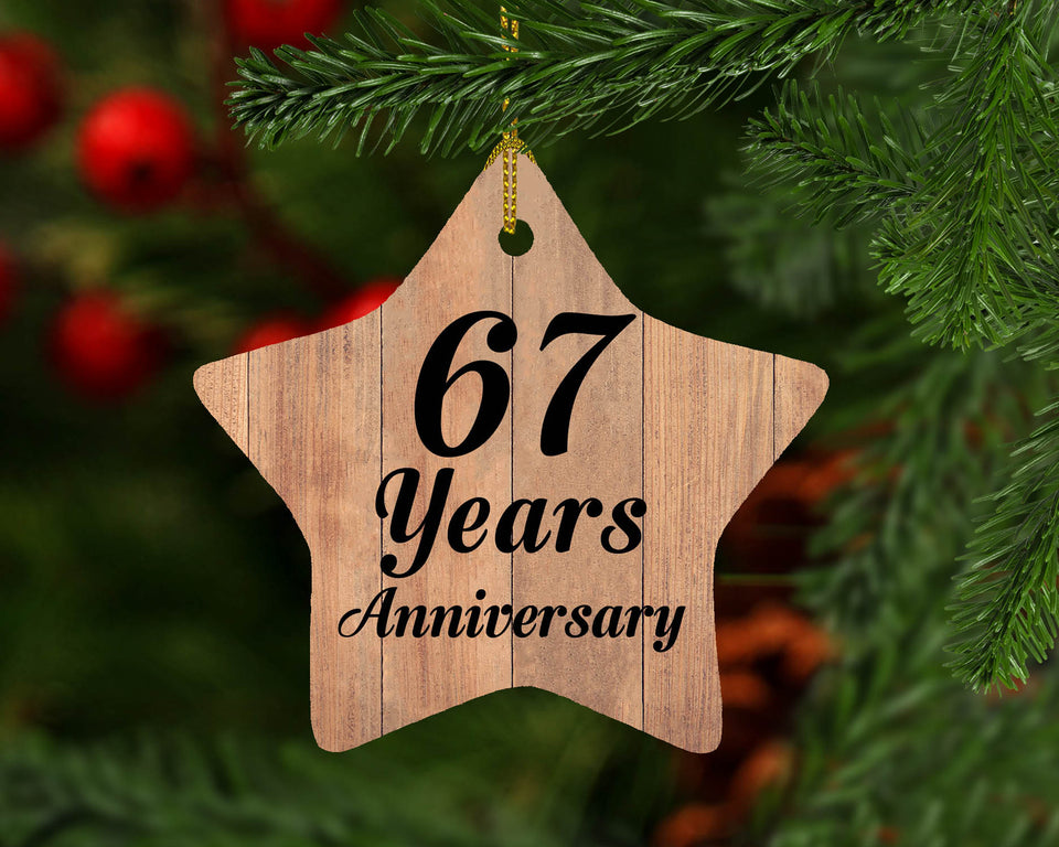 67th Anniversary 67 Years Anniversary - Star Ornament C