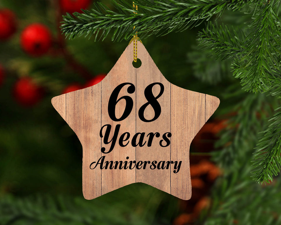 68th Anniversary 68 Years Anniversary - Star Ornament C