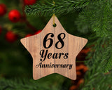 68th Anniversary 68 Years Anniversary - Star Ornament C