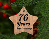 76th Anniversary 76 Years Anniversary - Star Ornament C