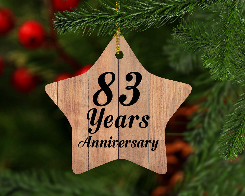 83rd Anniversary 83 Years Anniversary - Star Ornament C