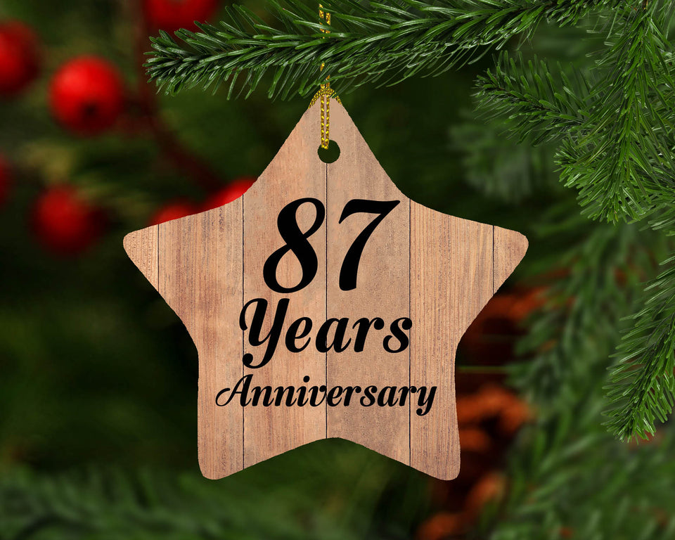87th Anniversary 87 Years Anniversary - Star Ornament C