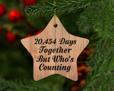 56th Anniversary 20,454 Days Together Who's Counting - Star Ornament C