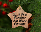 74th Anniversary 27,028 Days Together Who's Counting - Star Ornament C