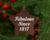 107th Birthday Fabulous Since 1917 - Star Ornament D