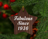 88th Birthday Fabulous Since 1936 - Star Ornament D