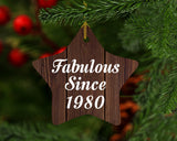 44th Birthday Fabulous Since 1980 - Star Ornament D