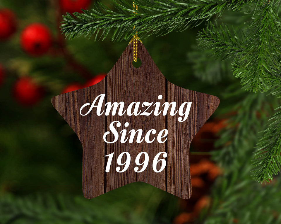 28th Birthday Amazing Since 1996 - Star Ornament D