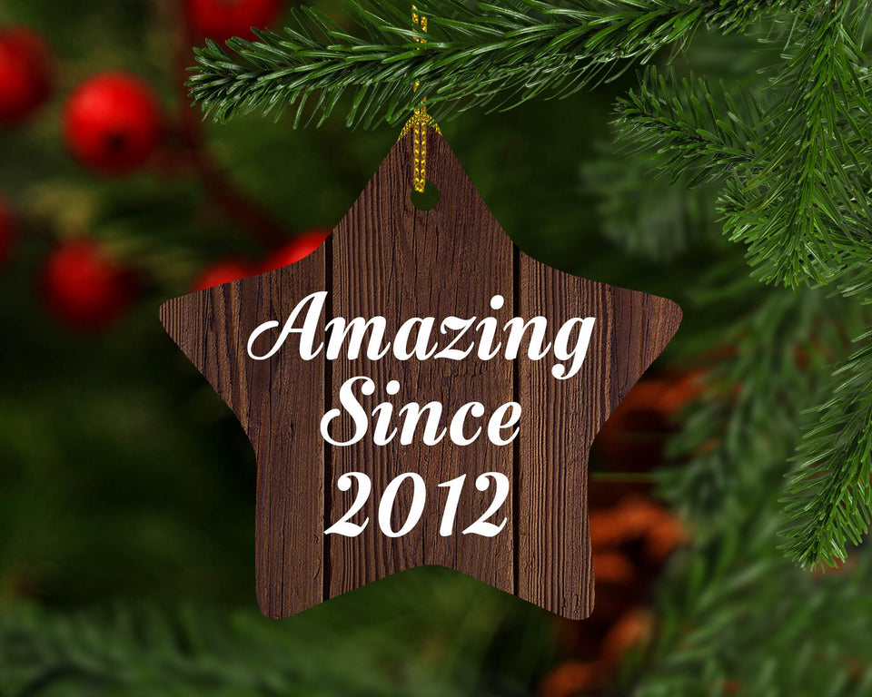12th Birthday Amazing Since 2012 - Star Ornament D