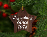 46th Birthday Legendary Since 1978 - Star Ornament D