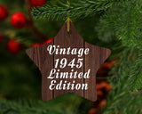 79th Birthday Vintage 1945 Limited Edition - Star Ornament D