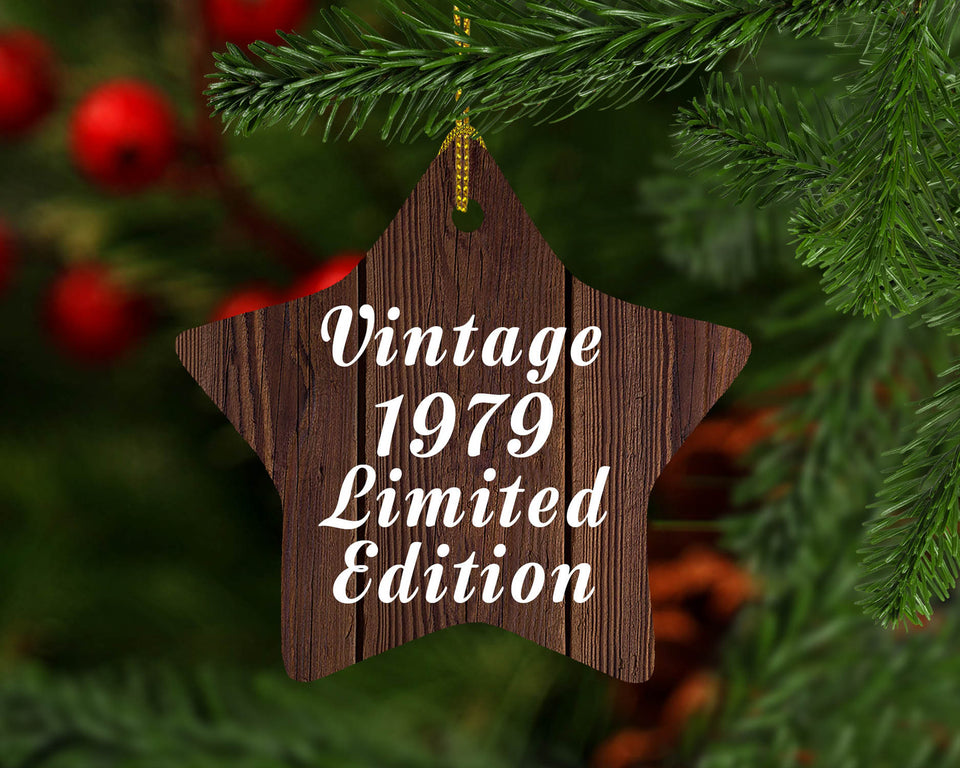 45th Birthday Vintage 1979 Limited Edition - Star Ornament D