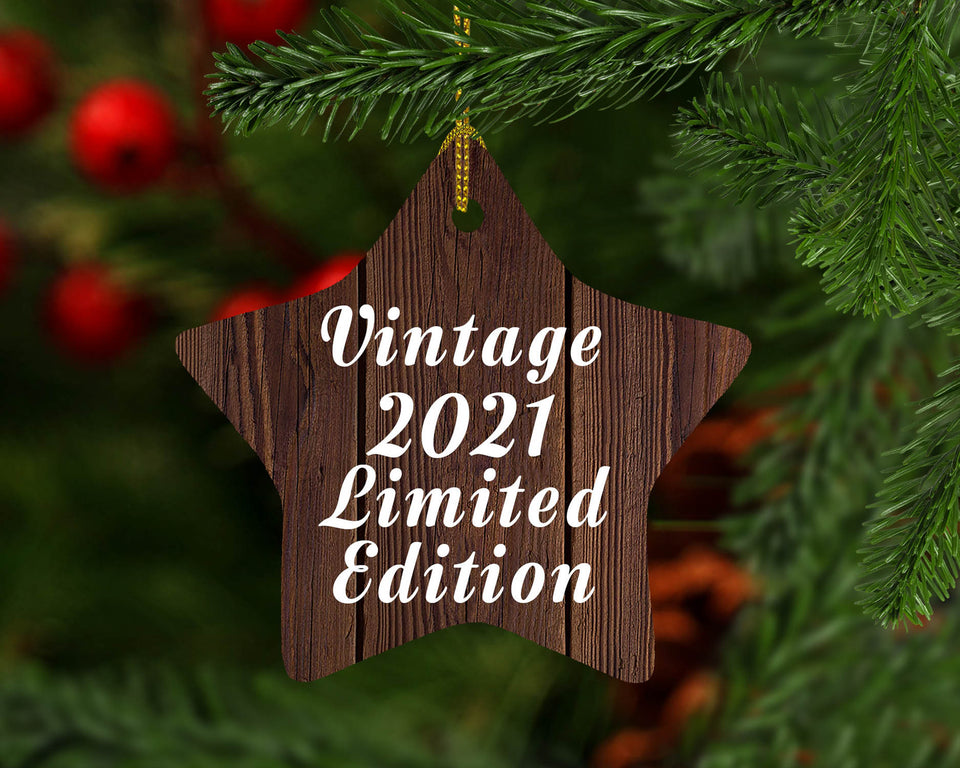 3rd Birthday Vintage 2021 Limited Edition - Star Ornament D