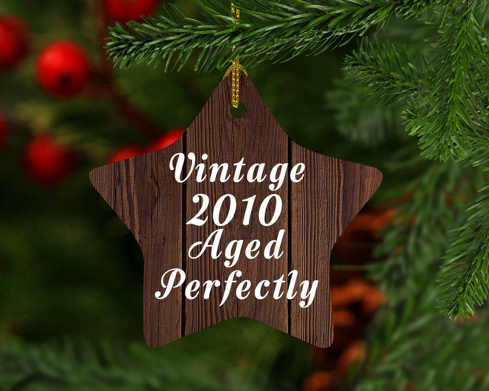 14th Birthday Vintage 2010 Aged Perfectly - Star Ornament D