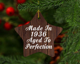 88th Birthday Made In 1936 Aged To Perfection - Star Ornament D