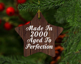 24th Birthday Made In 2000 Aged To Perfection - Star Ornament D