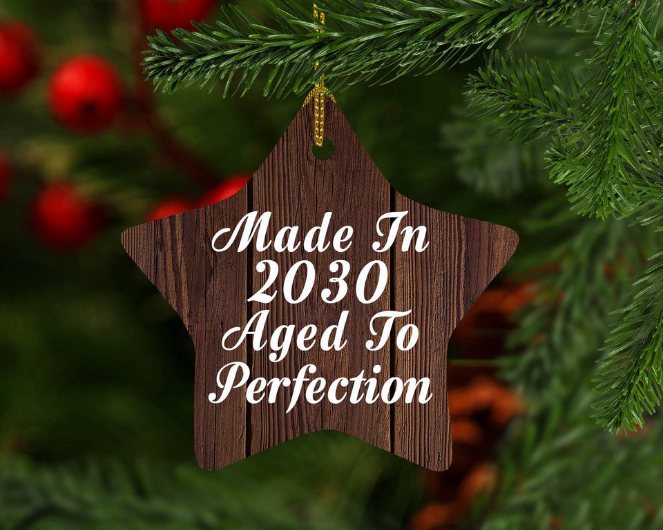 Birthday Made In 2030 Aged To Perfection - Star Ornament D