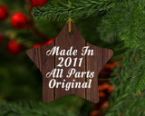 13th Birthday Made In 2011 All Parts Original - Star Ornament D
