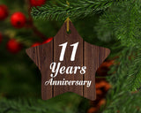 11th Anniversary 11 Years Anniversary - Star Ornament D