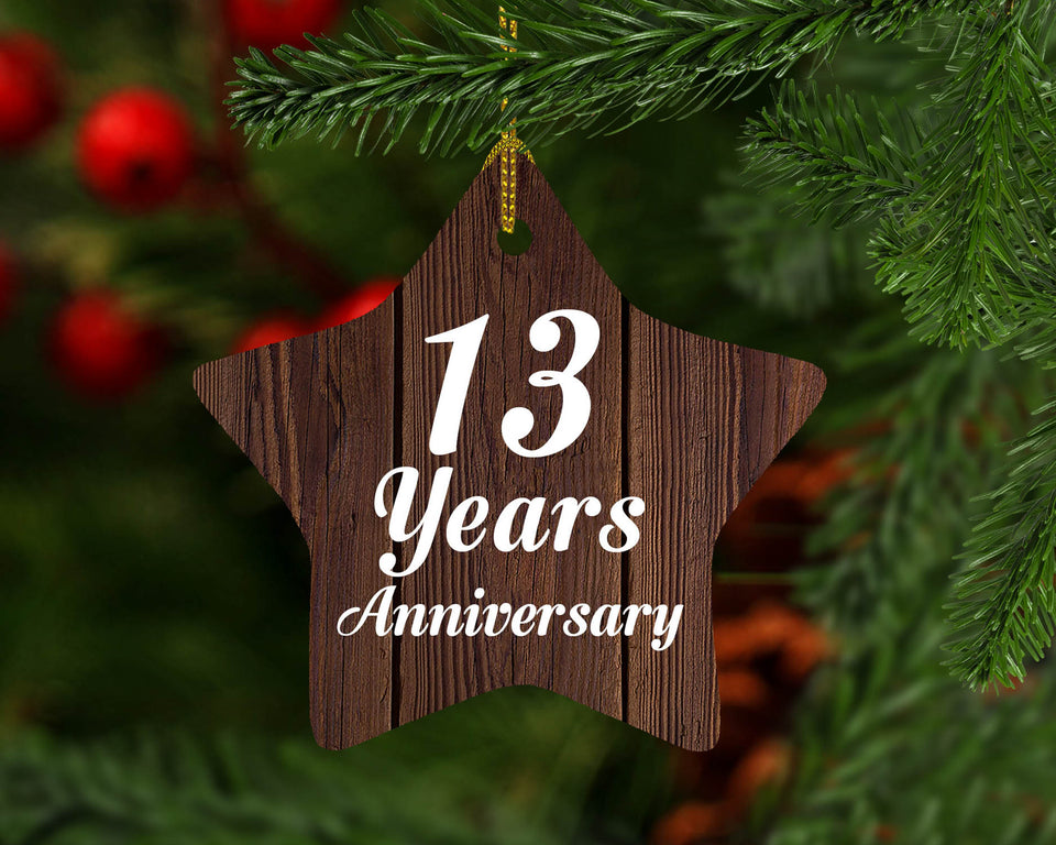 13th Anniversary 13 Years Anniversary - Star Ornament D