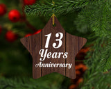 13th Anniversary 13 Years Anniversary - Star Ornament D
