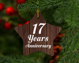 17th Anniversary 17 Years Anniversary - Star Ornament D