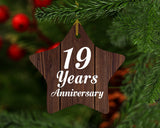 19th Anniversary 19 Years Anniversary - Star Ornament D