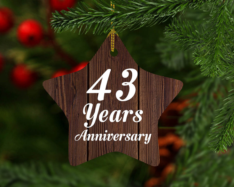 43rd Anniversary 43 Years Anniversary - Star Ornament D