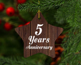 5th Anniversary 5 Years Anniversary - Star Ornament D