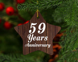 59th Anniversary 59 Years Anniversary - Star Ornament D