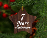 7th Anniversary 7 Years Anniversary - Star Ornament D