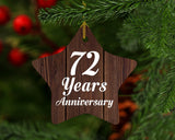 72nd Anniversary 72 Years Anniversary - Star Ornament D