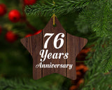 76th Anniversary 76 Years Anniversary - Star Ornament D
