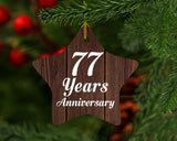 77th Anniversary 77 Years Anniversary - Star Ornament D