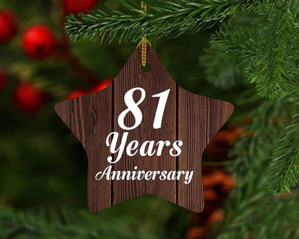 81st Anniversary 81 Years Anniversary - Star Ornament D