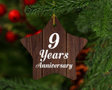 9th Anniversary 9 Years Anniversary - Star Ornament D