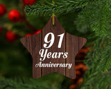 91st Anniversary 91 Years Anniversary - Star Ornament D