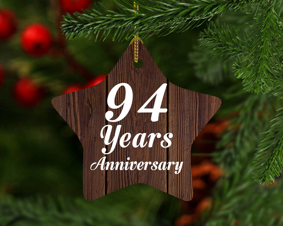 94th Anniversary 94 Years Anniversary - Star Ornament D